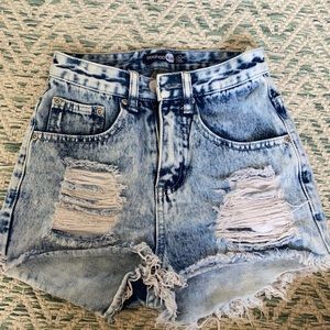 Petite Jean High Wasted Shorts Size 0